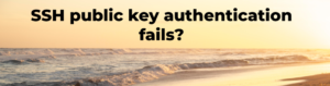 Read more about the article SSH public key authentication fails under what kind of scenarios?